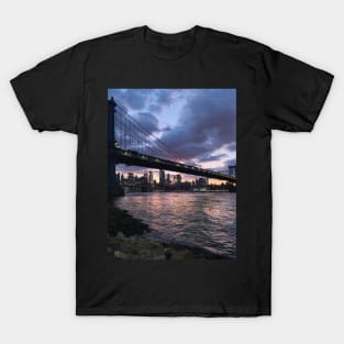 Sunset over the Manhattan Bridge T-Shirt